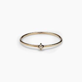 北京仓｜Otiumberg-Birthstone-4月生辰石 9K黄金 钻石 戒指［英国设计师］