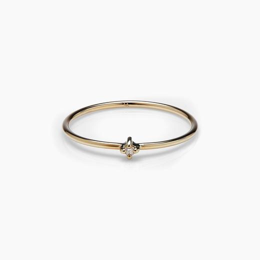 北京仓｜Otiumberg-Birthstone-4月生辰石 9K黄金 钻石 戒指［英国设计师］ 商品图0