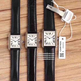 原单 TANK 卡地亚 坦克系列石英款式表，有小号女装24X31mm和中号男装27X33mm