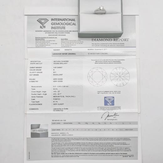 18k钻石戒指（1.01ct）圈号：19# 商品图3