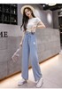 【2021新款热门推荐~ 夏季个性！天丝牛仔阔腿裤女！！】夏季新款高腰显瘦薄款宽 穿出大长腿 松垂感冰丝直筒裤女 商品缩略图2