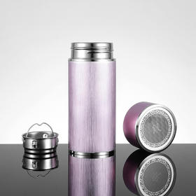 子佩集S999银拉丝杯摆件【DLBJB018】纯银内胆-粉色泡茶杯2106