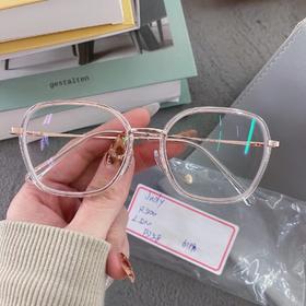 客配 小红书爆款-小香透明宽边框架500/500度 1.61防蓝光镜片