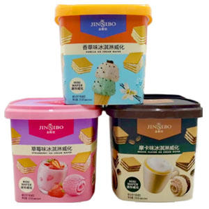 【16.5元/桶】金斯泊草莓味/摩卡味/香草味冰淇淋威化295g 商品图0