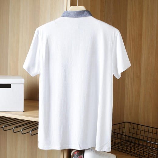 【服饰鞋包】POLO衫男夏季薄款格纹垂感T恤男中青年商务男装XT706 商品图3