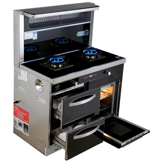 【家用电器】集成灶锵帝 厨房电器蒸烤一体机液化气不锈钢烟灶消家用集成灶 商品图2