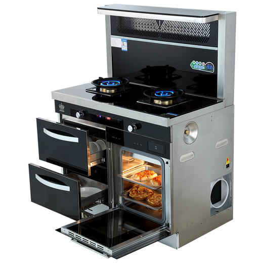 【家用电器】集成灶锵帝 厨房电器蒸烤一体机液化气不锈钢烟灶消家用集成灶 商品图4