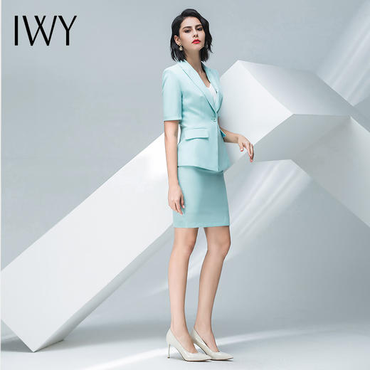 IWY/ 浅绿色西装裤子半裙套装CPS30 商品图13