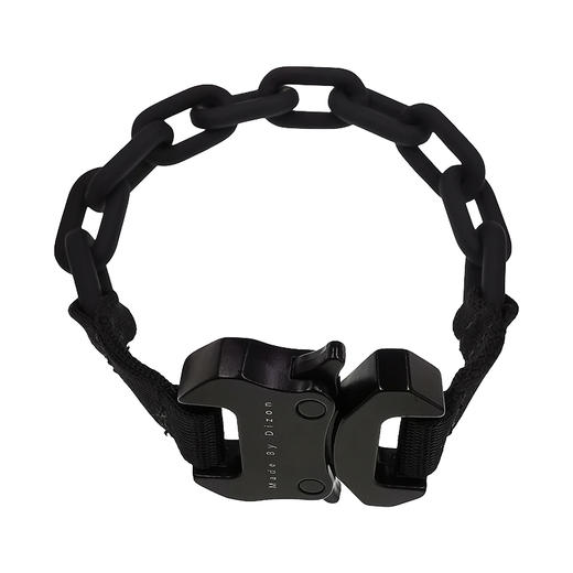 DIZON 哑黑高街机能风金属安全扣手链  不退色链条拼接织带手链 商品图4