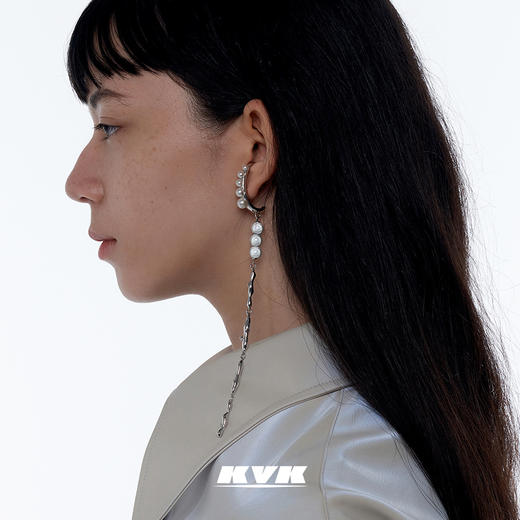 KVK耳环2021年新款潮ins长款流苏耳坠高级感饰品气质耳针时尚耳饰 商品图1