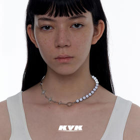 KVK拼接项链女锁骨链2021新款潮小众设计感简约网红饰品时尚配饰
