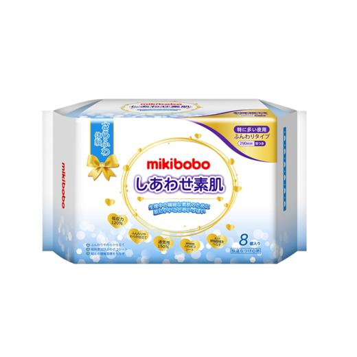 【12包装】mikibobo素肌棉柔超薄立体夜用卫生巾（临期产品） 商品图1
