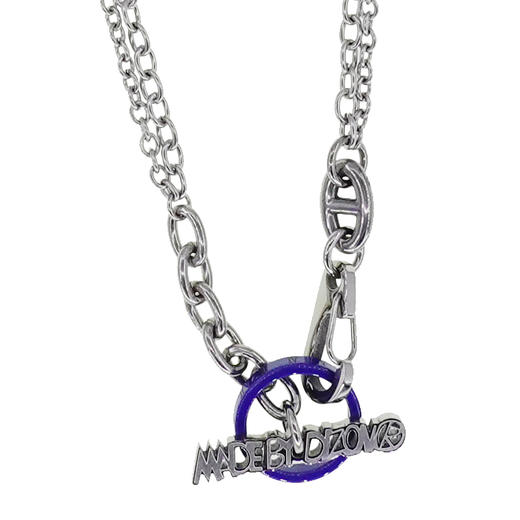 made by dizon 陶瓷戒指项链 情侣粉红深蓝戒指 手术钢防敏感潮流 商品图0