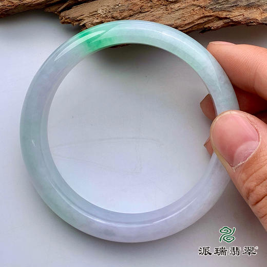 派瑞翡翠 翡翠手镯 糯种 飘翠 商品图3