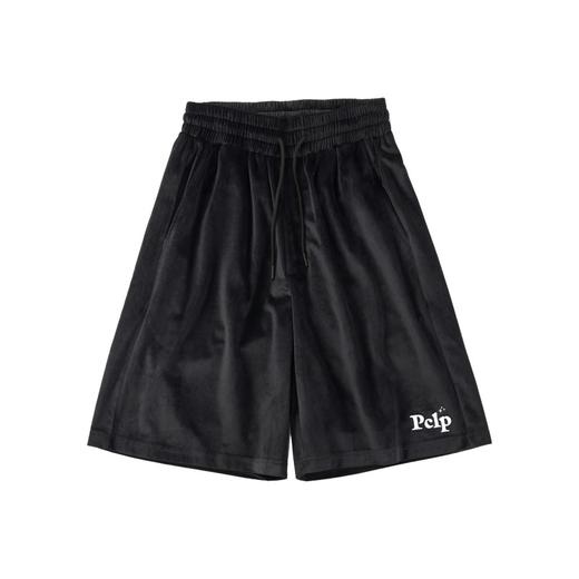 PCLP(PERCLIPS) 星星LOGO丝绒短裤国潮牌潮流百搭宽松休闲五分裤 商品图4