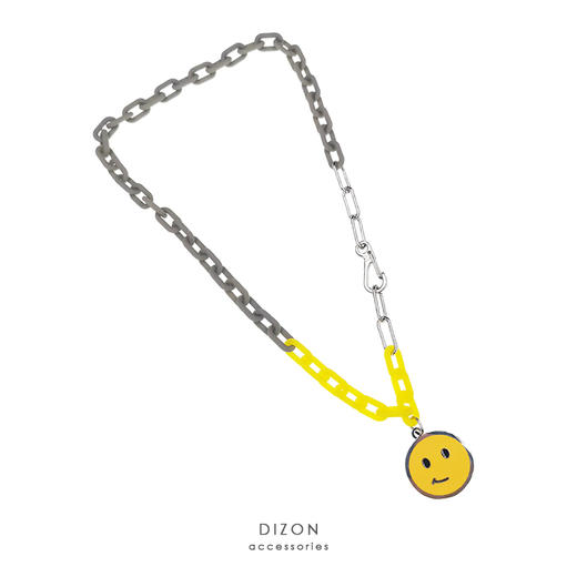Dizon渐变多层笑脸项链 轻机能工业锁链式短链 不褪色asap rocky 商品图0