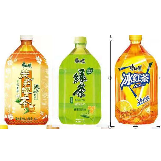 【9.9元3瓶】康师傅绿茶低糖1L/茉莉蜜茶1L/冰红茶1L 商品图0