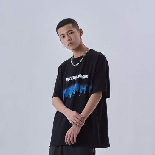 PCLP(PERCLIPS)短袖男简约百搭宽松夏季潮牌潮流ins情侣装港风t恤 商品图2