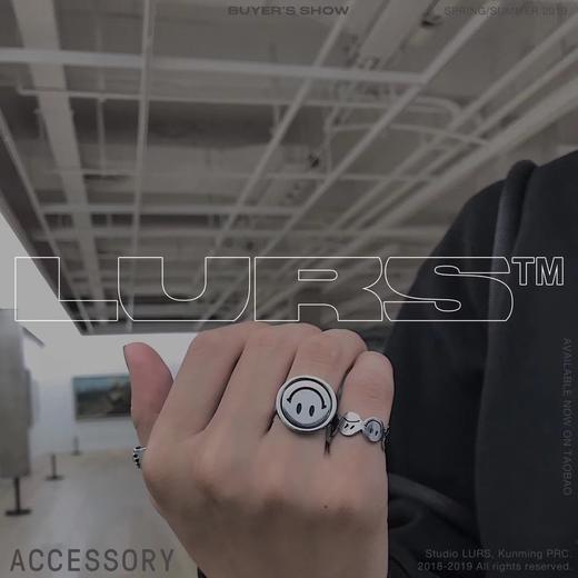 【LURS官方店铺】原创设计国潮笑脸戒指男同款嘻哈潮流ins蹦迪女 商品图1