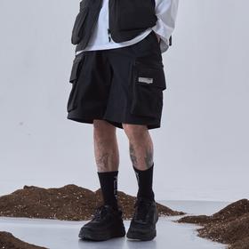 PCLP(PERCLIPS)机能工装短裤男夏季国潮牌潮流宽松休闲运动五分裤