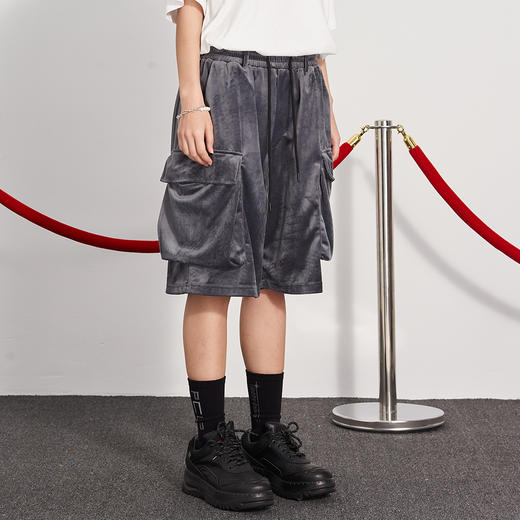 PCLP(PERCLIPS) 口袋刺绣丝绒短裤 商品图3