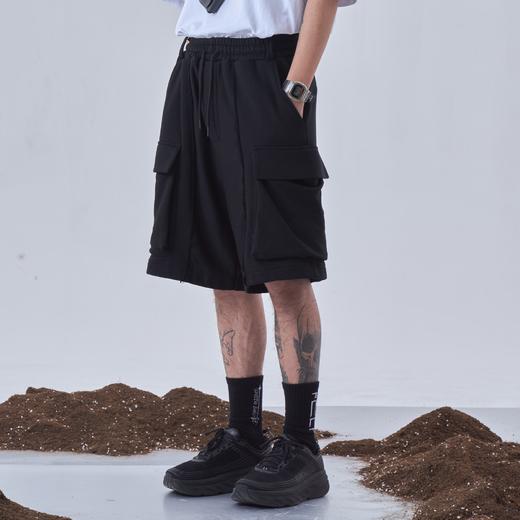 PCLP(PERCLIPS)灰色短裤男潮流夏季国潮牌百搭宽松运动休闲五分裤 商品图2