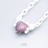 Madebydizon 潮流博主小熊 联名款 满钻粉红米奇爱心项链小众情侣 商品缩略图3