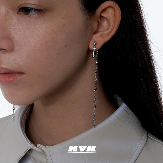 KVK耳环2021年新款潮长款流苏耳坠女高级感耳饰ins饰品防过敏耳针 商品图2