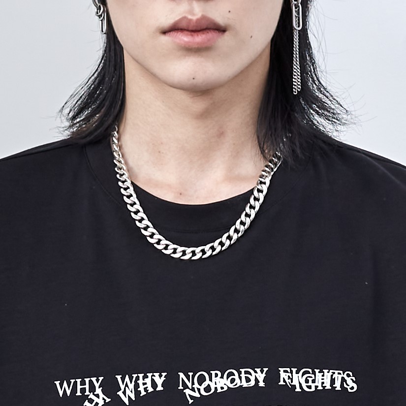 PCLP(PERCLIPS) 古巴链 嘻哈项链 欧美国潮牌潮流百搭 钛钢素链子