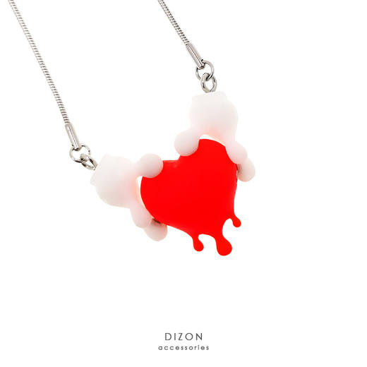 DIZON米奇爱心项链 手捧3D形态 情人节 原创小众长项链 香味饰品 商品图0