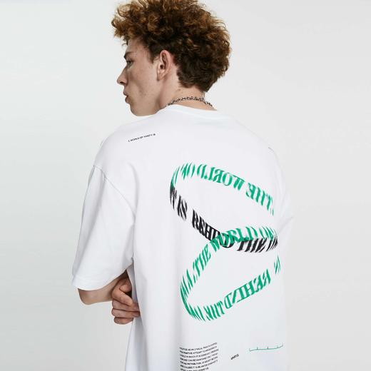 FPA(VENGETICE)双环模糊印花短袖 国潮牌夏季宽松情侣装半袖T恤男 商品图2