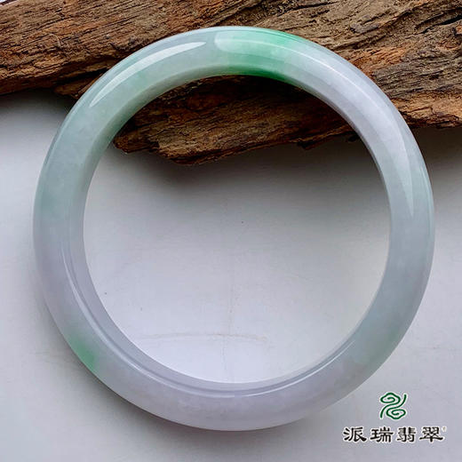 派瑞翡翠 翡翠手镯 糯种 飘翠 商品图2