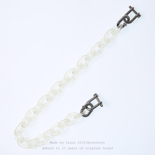 Dizon2019新款现货透明树脂in女手链朋克铁链锁骨女 欧美粗狂爆炸 商品图2