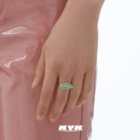 KVK戒指2021新款女桃花简约设计小众设计925银开口指环女饰品配饰