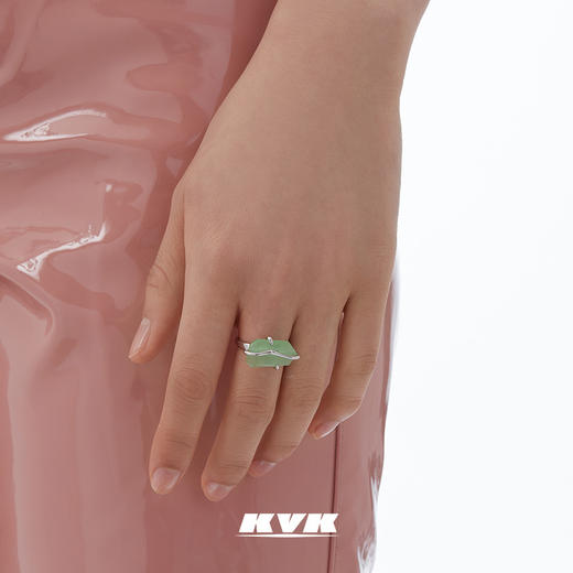 KVK戒指2021新款女桃花简约设计小众设计925银开口指环女饰品配饰 商品图0