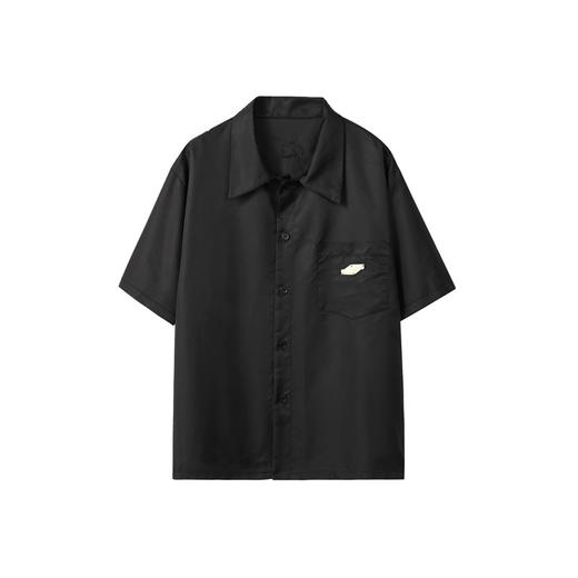 PCLP(PERCLIPS) 金属牌短袖衬衫 潮流解构工装日系港风男半袖衬衣 商品图4