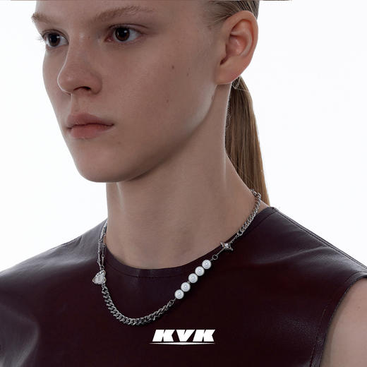 KVK拼接项链女夏锁骨链潮颈饰小众设计高级感ins网红饰品配饰 商品图1