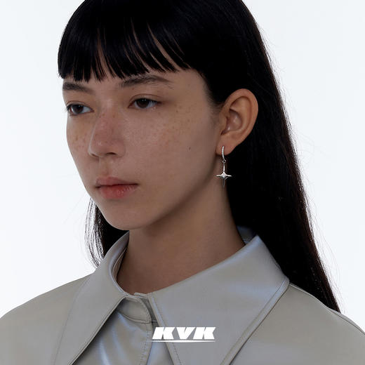 KVK耳环女夏高级感镶钻耳钉气质耳饰简约轻奢小众耳坠十字架饰品 商品图1