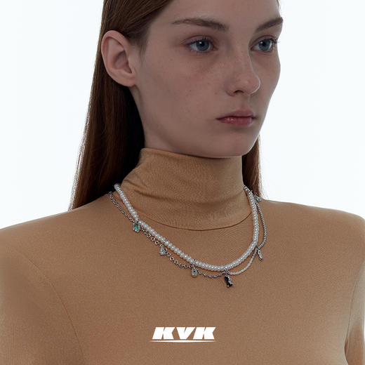KVK2021个性高级感珍珠项链毒液宝石项链新款潮气质轻奢项链配饰 商品图0