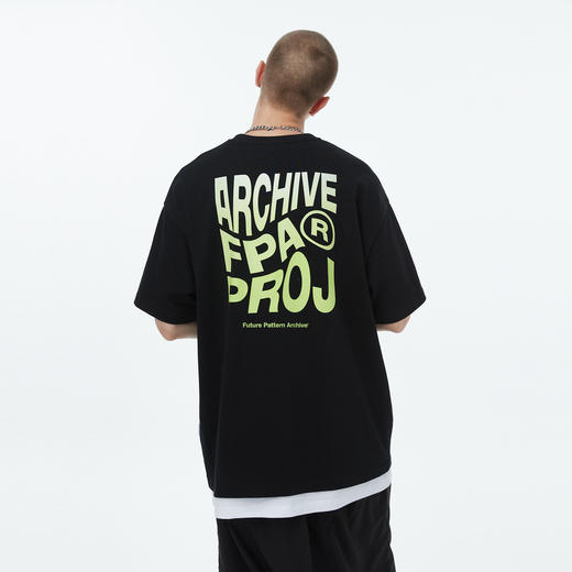 FPA(VENGETICE) 扭曲字母排版印花短袖 国潮牌嘻哈宽松街头T恤男 商品图0