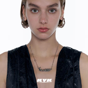 KVK×fourtry 潮流合伙人2火焰项链夏轻奢小众设计简约锁骨项链