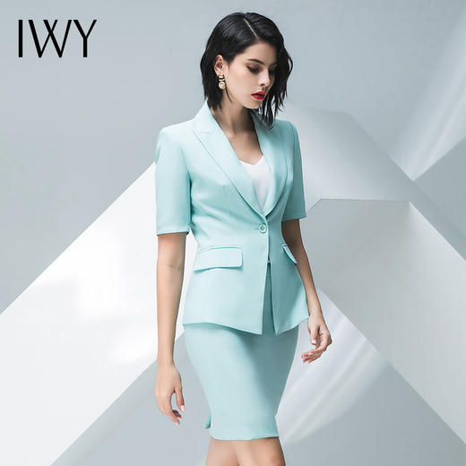 IWY/ 浅绿色西装裤子半裙套装CPS30 商品图9