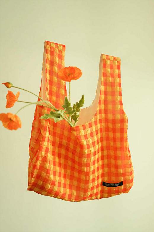 〖HIDDENNOTES〗小众背心包春夏野餐ins格子手提包链条购物环保袋 商品图0