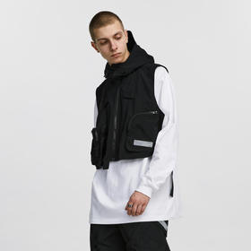 FPA(VENGETICE) 连帽半身机能马甲 工装战术国潮牌宽松功能背心男