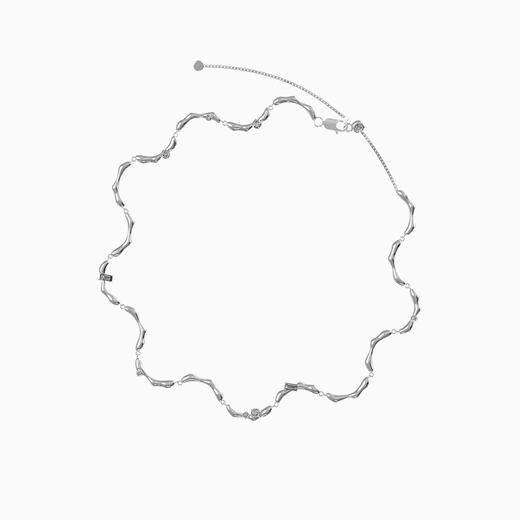 KVK项链女锁骨链颈链新款ins潮小众设计感波浪纹饰品可调节项圈女 商品图3