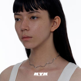 KVK项链女锁骨链颈链新款ins潮小众设计感波浪纹饰品可调节项圈女