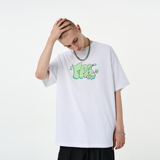 FPA(VENGETICE) 果汁文字印花短袖 国潮牌宽松夏季休闲情侣款T恤 商品图3