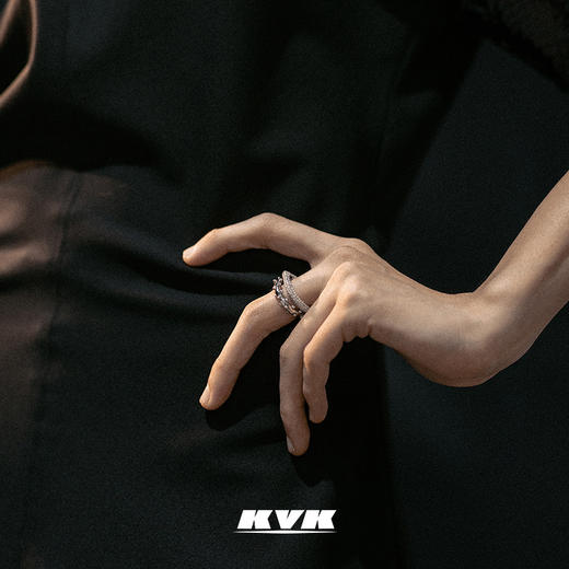 KVK网红戒指925银时尚个性2021新款ins潮指环女组合原创轻奢配饰 商品图0