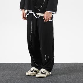 PCLP(PERCLIPS) 解构破坏毛边拼接西裤