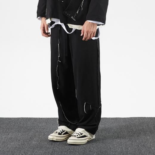 PCLP(PERCLIPS) 解构破坏毛边拼接西裤 商品图0